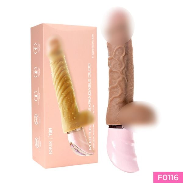 Dương vật giả TSN Joker Dildo có bìu rung thụt tỏa nhiệt làm ấm 7 chế độ dùng sạc