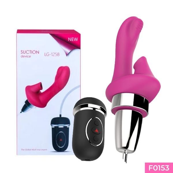 Máy massage cao cấp điểm G Luoge LG-125B 10 chế độ rung có lưỡi giả điều khiển từ xa dùng pin sạc