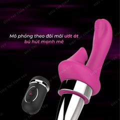 Máy massage cao cấp điểm G Luoge LG-125B 10 chế độ rung có lưỡi giả điều khiển từ xa dùng pin sạc