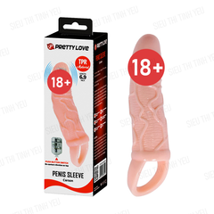 Bao cao su Pretty Love Carson dài 17.5cm có quai đeo và rung ở đầu dùng pin