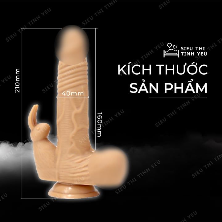 Dương vật giả dính tường Dildo rung thụt ngoáy đa chế độ tỏa nhiệt làm ấm điều khiển từ xa dùng pin sạc