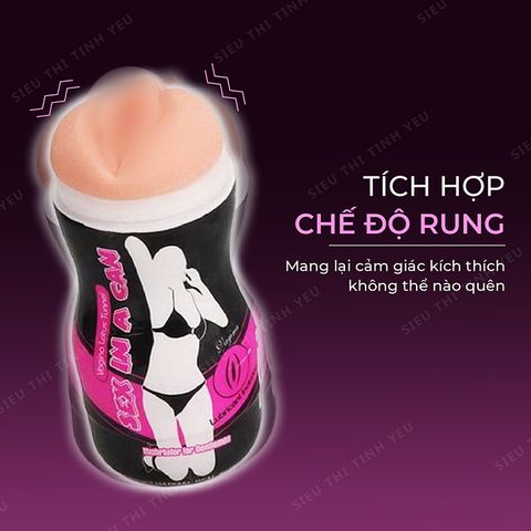 Âm đạo giả cầm tay Lovetoy rung đa chế độ dùng pin