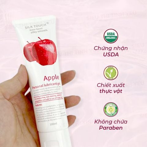 Gel bôi trơn Silk Touch Apple hương táo chai 100ml