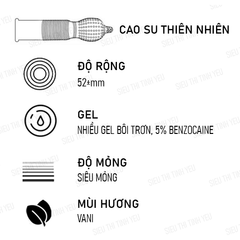 Bao cao su OLO Gamma Vàng mình gai hạt nổi nhỏ kéo dài thời gian Hộp 10 cái