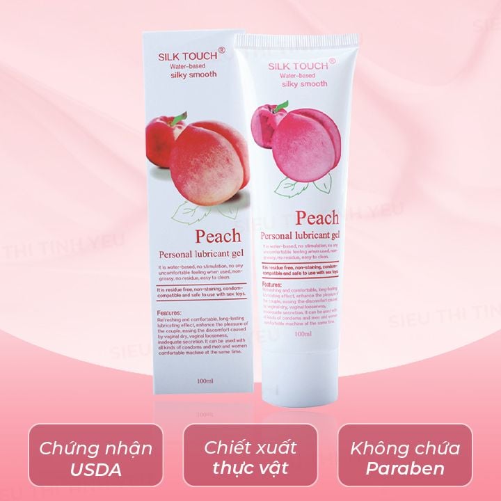 Gel bôi trơn Silk Touch Peach hương đào chai 100ml