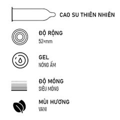 Bao cao su OLO 0.01 Đỏ ống tròn siêu mỏng nóng ấm Hộp 10 cái