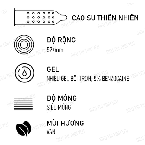 Bao cao su OLO Performa Ông Phật tròn mình gai hạt nổi nhỏ siêu mỏng kéo dài thời gian Hộp 10 cái