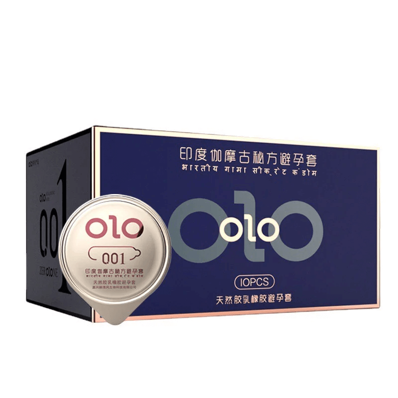 Bao cao su OLO 0.01 Gamma Xanh siêu mỏng mát lạnh kéo dài thời gian Hộp 10 cái