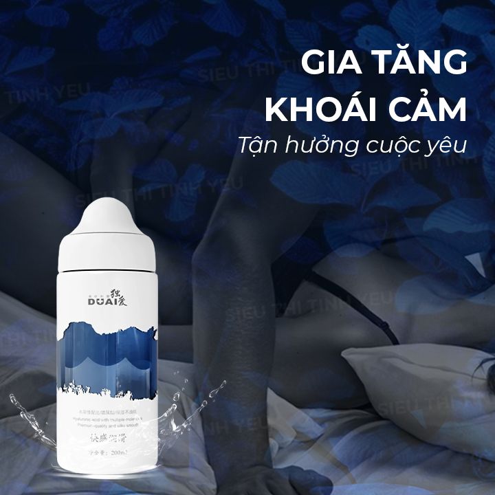 Gel bôi trơn Duai tăng khoái cảm đầu núm chai 200ml