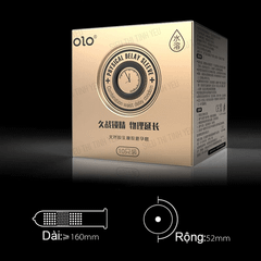 Bao cao su OLO Neo Physical Delay Sleeve mình gai hạt nổi nhỏ kéo dài thời gian Hộp 10 cái