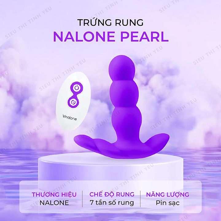 Trứng rung Nalone Pearl 7 chế độ rung điều khiển từ xa pin sạc