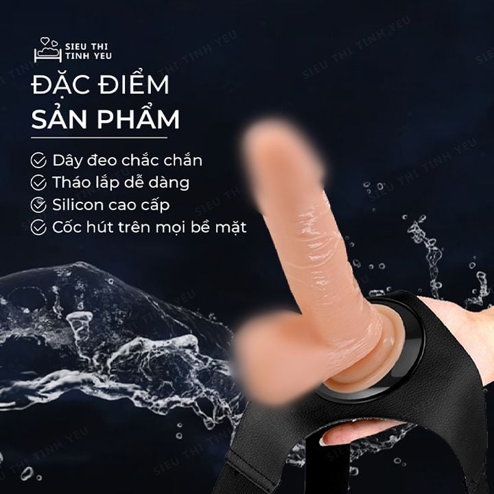 Dương vật giả có dây đeo Pretty Love Harness Briefs có bìu cốc hút
