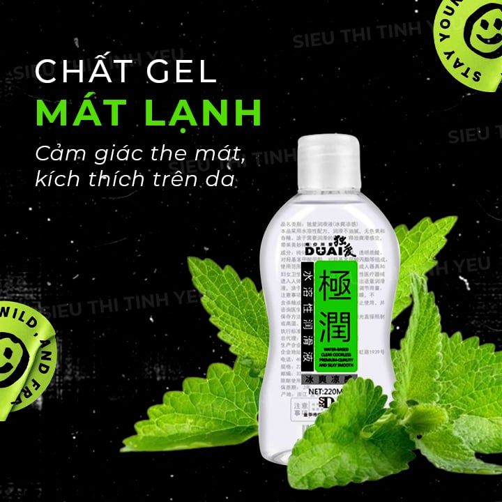 Gel bôi trơn Duai Cooling mát lạnh chai 220ml