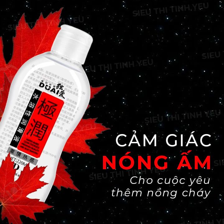 Gel bôi trơn Duai Warming nóng ấm chai 220ml