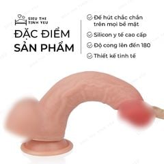 Dương vật giả dính tường Lovetoy Natural Cock có bìu dài 8