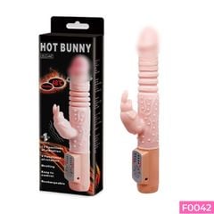 Dương vật giả Baile Hot Bunny rung thụt xoay ngoáy đa chế độ tỏa nhiệt làm ấm dùng sạc