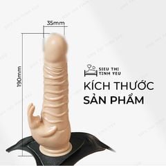 Dương vật giả có dây đeo Aphrodisia Harness Rabbit Dong 10 chế độ rung dùng pin