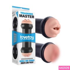 Âm đạo giả và miệng cầm tay Lovetoy Training Master mềm mịn