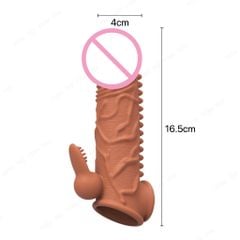 Bao cao su đôn dên Meleon dài 16.5cm thân gai có rung