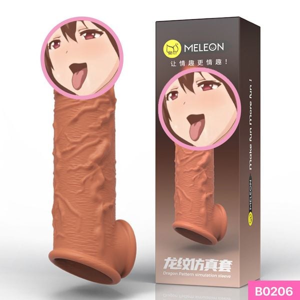 Bao cao su đôn dên Meleon dài 16.5cm thân gân