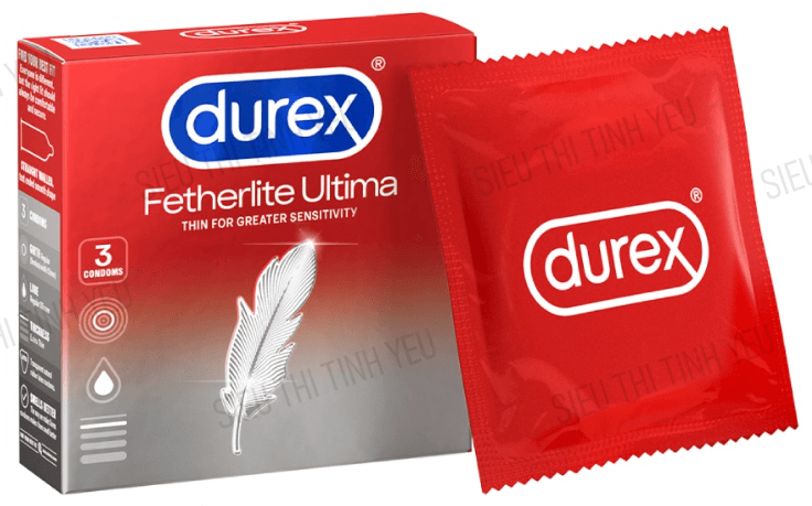 Bao cao su Durex Fetherlite Ultima ôm khít nhạy cảm Hộp 3 cái