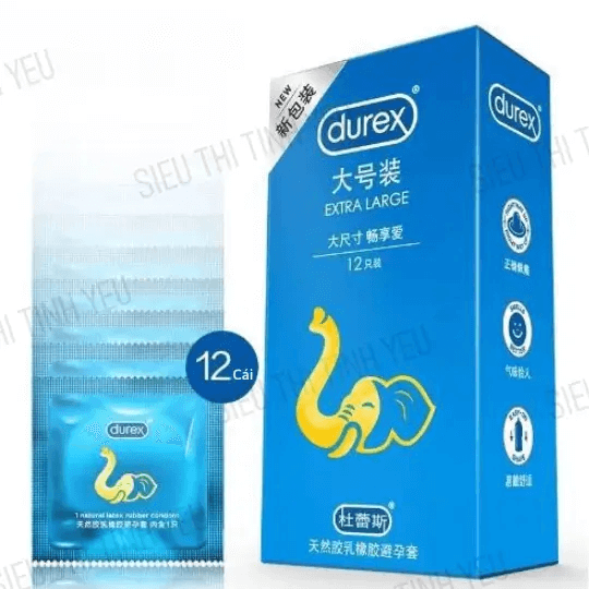 Bao cao su Durex Extra Large size lớn Hộp 12 cái