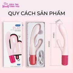 Dương vật giả Durex Soft Dual-Head Vibrator 8 chế độ rung dùng sạc