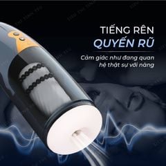 Âm đạo giả tự động Mr.B B3 5 chế độ rung có âm thanh gai mềm dùng pin sạc