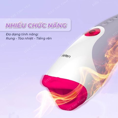 Âm đạo giả Leten Realistic Oral Sex 7 chế độ rung có gai mềm bên trong dùng pin sạc