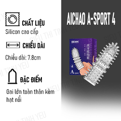 Bao cao su ngón tay Aichao A-Spot 4 có gai lớn toàn thân kèm hạt nổi