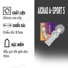 Bao cao su ngón tay Aichao A-Spot 5 đầu gai lớn gân dọc thân