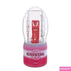 Âm đạo giả cầm tay Crystal Bolt trong suốt