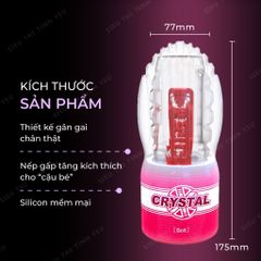 Âm đạo giả cầm tay Crystal Bolt trong suốt