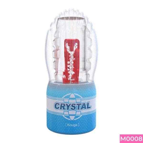 Âm đạo giả cầm tay Crystal Kouga trong suốt