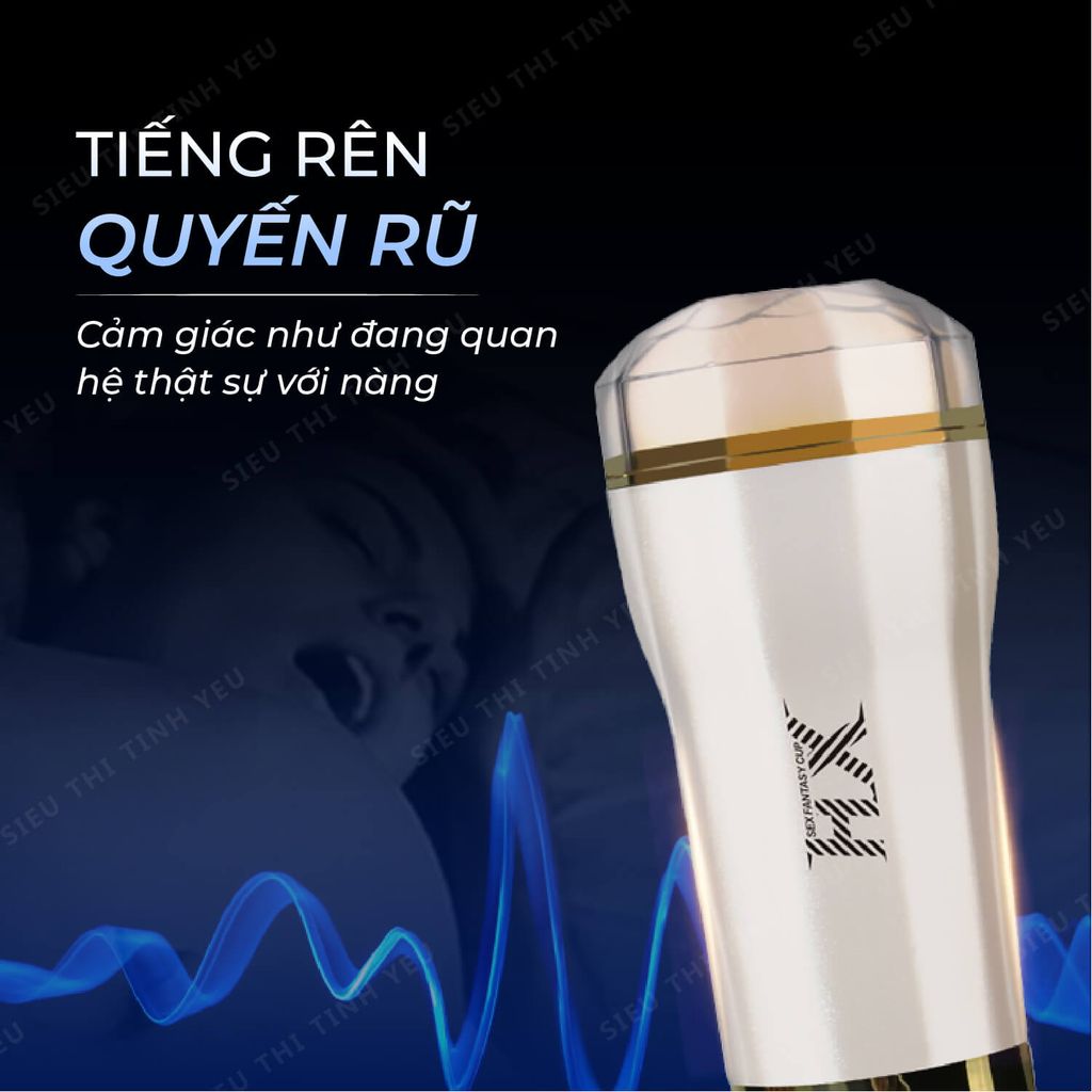 Âm đạo giả dính tường HX 20 chế độ rung có âm thanh dùng pin sạc