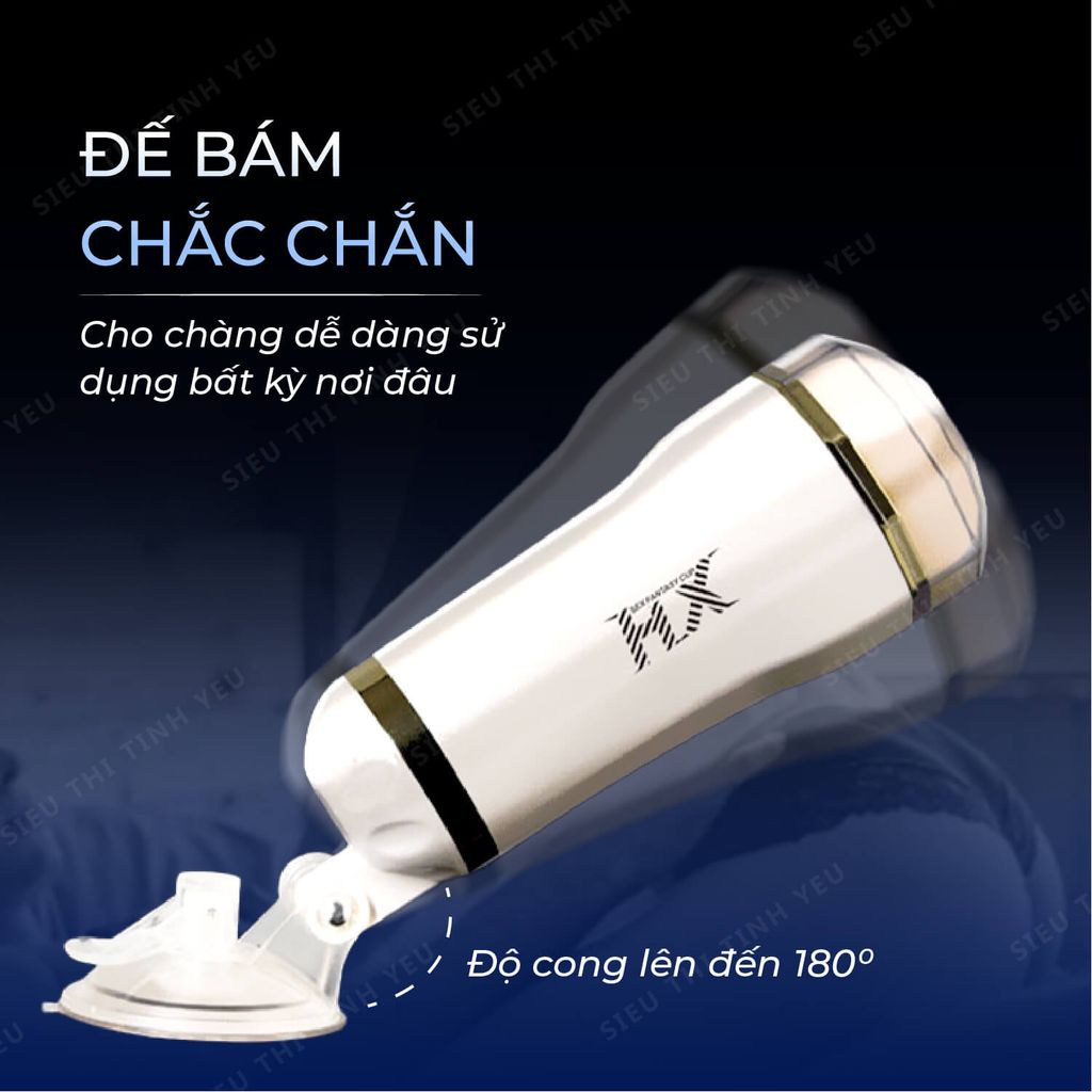 Âm đạo giả dính tường HX 20 chế độ rung có âm thanh dùng pin sạc