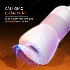 Âm đạo giả cầm tay Leten Nipple Sucking Cup Organge Mini hình núm vú trong suốt