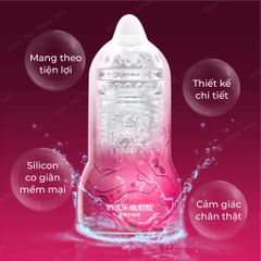 Âm đạo giả cầm tay Leten Nipple Sucking Cup Pink Mini hình núm vú trong suốt