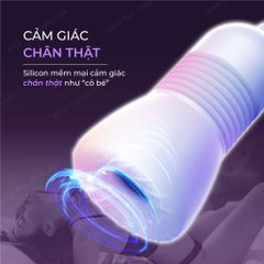 Âm đạo giả cầm tay Leten Nipple Sucking Cup Purple mini hình núm vú trong suốt