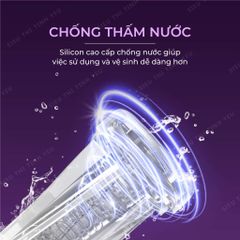 Âm đạo giả cầm tay Masturbator Purple trong suốt