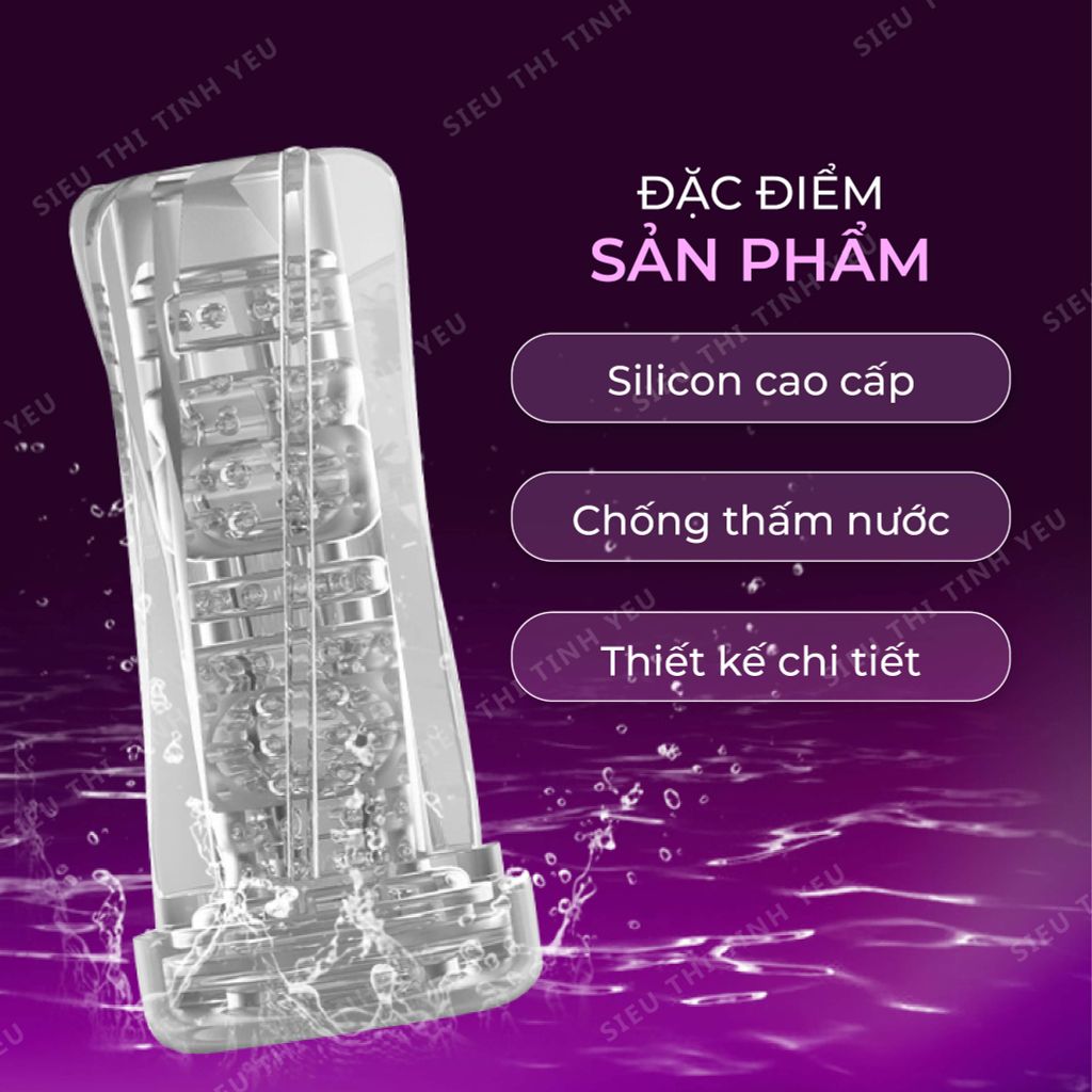 Âm đạo giả cầm tay Masturbator Black trong suốt