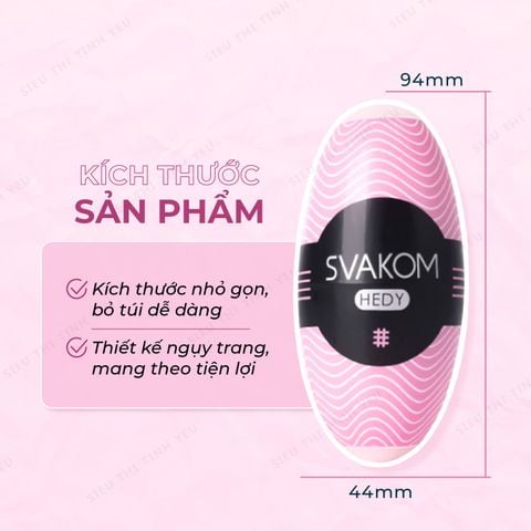 Âm đạo giả Svakom Hedy Pink # mini