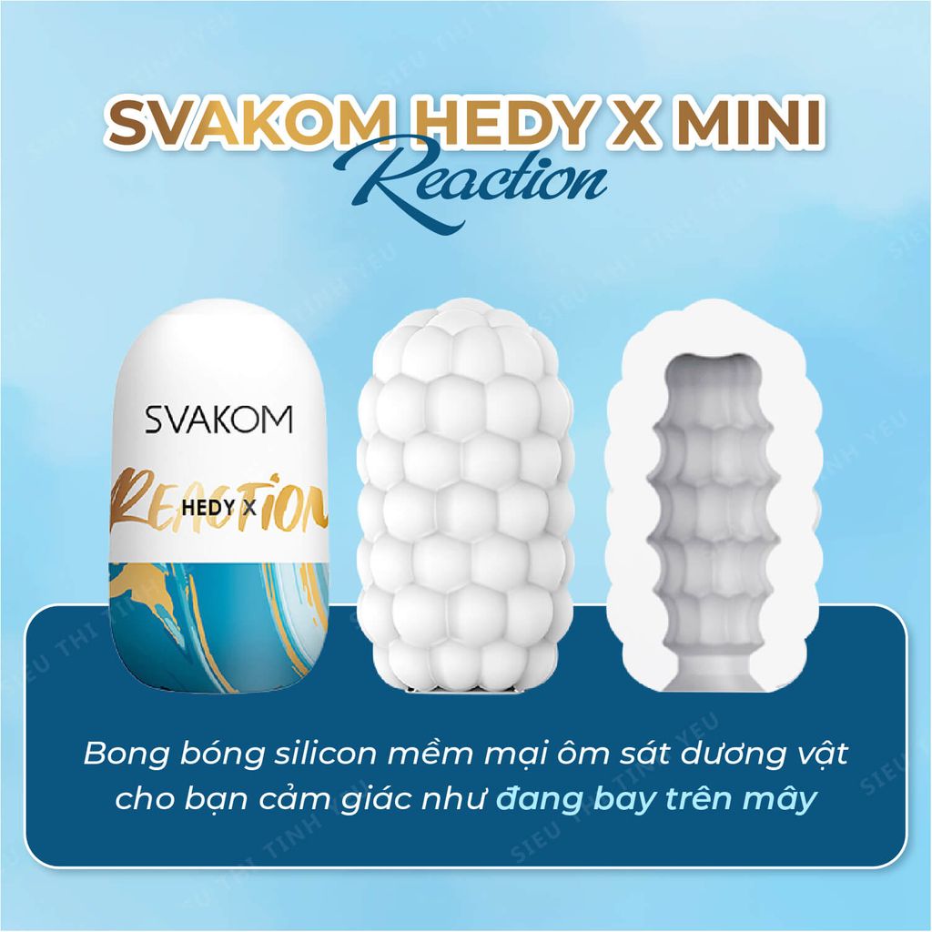 Âm đạo giả Svakom Hedy X hình dạng trứng mini mềm mịn Hộp 3 cái
