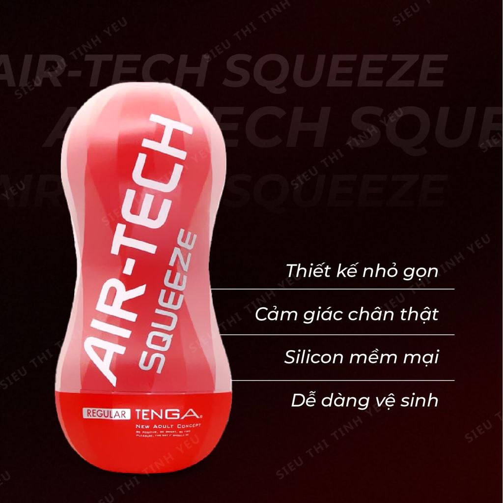 Âm đạo giả cầm tay Tenga Air-tech Squeeze mềm mịn