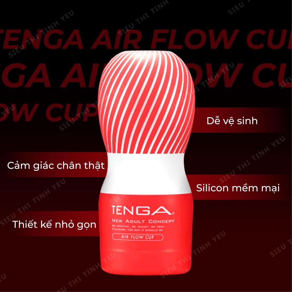 Âm đạo giả cầm tay Tenga Air Flow Cup mềm mịn