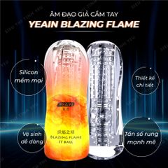 Âm đạo giả cầm tay Yeain Blazing Flame trong suốt có rung