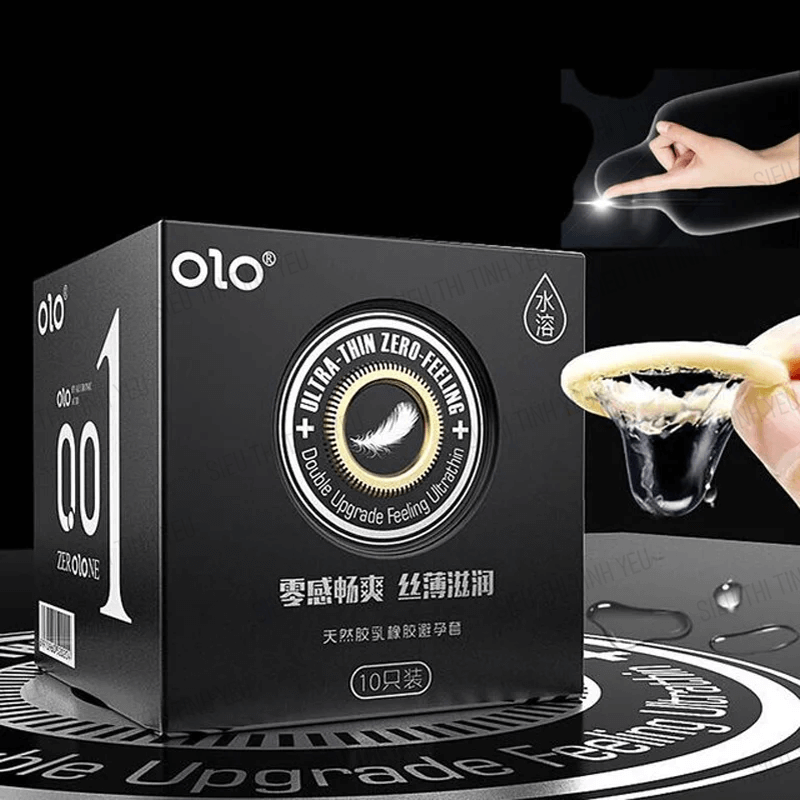 Bao cao su OLO Neo Ultrathin Zero Feeling siêu mỏng hương vani Hộp 10 cái