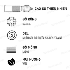 Bao cao su OLO Performa Đồng Hồ Vàng kéo dài thời gian hương vani Hộp 10 cái
