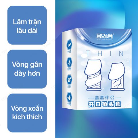 Bao cao su Aichao 6.3cm trong suốt