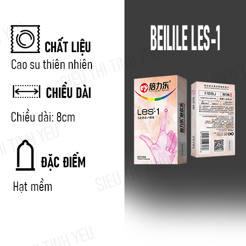 Bao cao su ngón tay Beilile Les-1 có hạt mềm